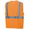 Pioneer Polyester Mesh Vest, Orange, Small V1025050U-S - alternate 3
